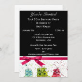 70. Geburtstags-Party-personalisierte Einladung (Vorne/Hinten)