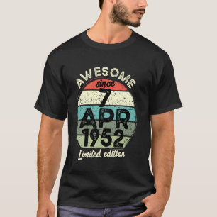 70. Geburtstags-T-Shirt 7. April 1952 70. Geburtst T-Shirt