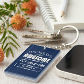 70. Geburtstags-Weltgut fabelhaftes dunkelblaues Schlüsselanhänger (Vorderseite rechts)