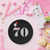 70. Geburtstagsballons Pappteller (Party)