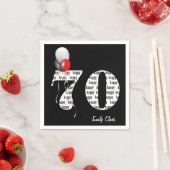 70. Geburtstagsballons Serviette (Beispiel)