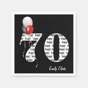 70. Geburtstagsballons Serviette