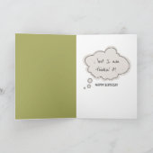 70. Geburtstagsbär auf Reifenschwung Karte (Innenseite)