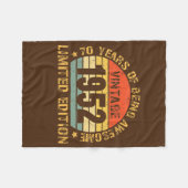 70 Geburtstagsdekorationen Männer 70. Fleecedecke (Vorderseite (Horizontal))