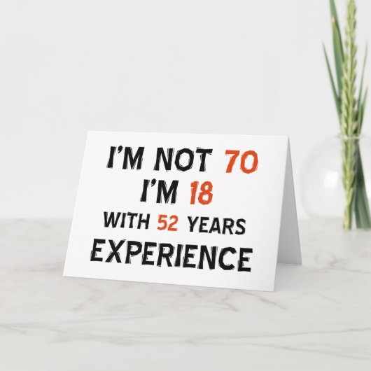 70. Geburtstagsdesigns Karte (Vorderseite)