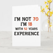 70. Geburtstagsdesigns Karte (Gelbe Blume)