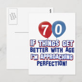 70. Geburtstagsdesigns Postkarte (Vorne/Hinten)