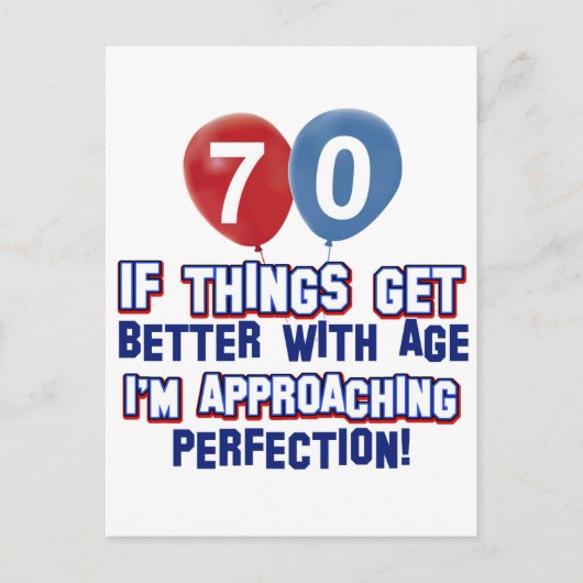 70. Geburtstagsdesigns Postkarte (Vorderseite)