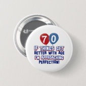 70. Geburtstagsentwürfe Button (Vorne & Hinten)