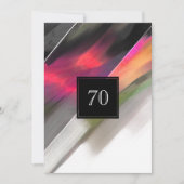70. Geburtstagsfeier Abstrakte Malerei Einladung (Vorderseite)