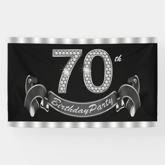 70. Geburtstagsfeier Banner (Horizontal)