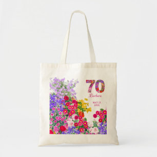70. Geburtstagsfeier Gäste Blumenstüte Tragetasche