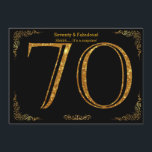 70. Geburtstagsfeier, Gatsby-Styl, schwarzer Glitz Einladung<br><div class="desc">70. Geburtstagsparty,  großartiges Gatsby,  schwarz & gold,  zweiseitig,  elegant,  editierbar.

Entfernen oder ändern Sie unerwünschte Informationen. 
Versuch eine andere Form.
Haben Sie sich unsere anderen Produkte angesehen,  frag für eine Anpassung.
Danke für deine freundlichen Kommentare.</div>