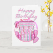 70. Geburtstagsfeier Geschenkboxen - Rosa - Geburt Karte (Gelbe Blume)