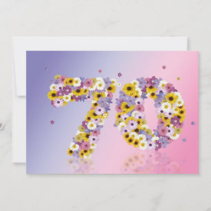 70. Geburtstagsfeier mit Blumenbriefen Einladung