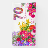 70. Geburtstagsfeier Moderne Blume Banner (Vertikal)