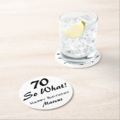 70. Geburtstagsfeier Runder Pappuntersetzer (Vor Ort)