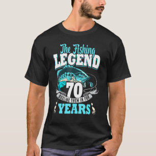70. Geburtstagsfischerei 70 Jahre alter Fischer 19 T-Shirt
