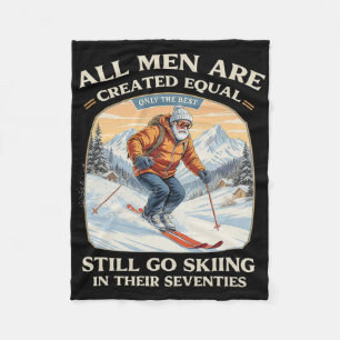 70. Geburtstagsgeschenk für Skifahrer Vintage Skif Fleecedecke