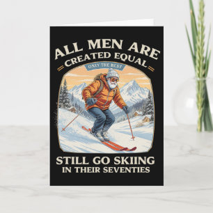 70. Geburtstagsgeschenk für Skifahrer Vintage Skif Karte