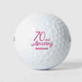 70. Geburtstagsgeschenk Golfbälle 70 und phantasti (Vorderseite)