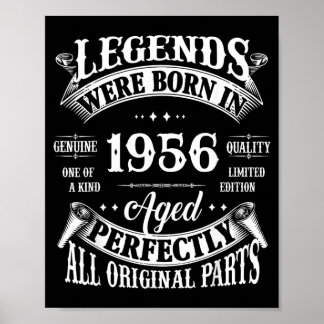 70. Geburtstagsgeschenk Vintage-Legenden, geboren Poster