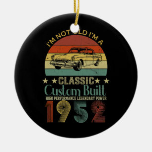 70. Geburtstagsgeschenke für Männer Vater Retro Vi Keramik Ornament