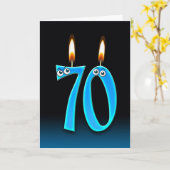 70. Geburtstagskandale Karte (Gelbe Blume)