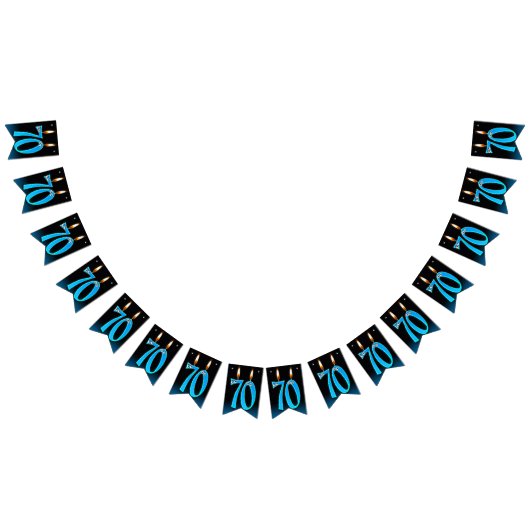 70. Geburtstagskandale mit Augäpfeln Wimpelkette (Alle)