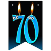 70. Geburtstagskandale mit Augäpfeln Wimpelkette (Erste Fahne)