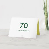 70. Geburtstagskarte des Vaters Karte (Rückseite)