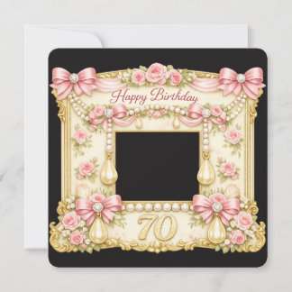 70. Geburtstagskarte im Stil von Marie Antoinette Einladung