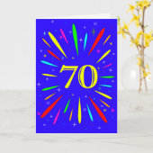 70. Geburtstagskarte Karte (Gelbe Blume)