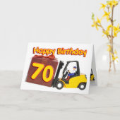 70. Geburtstagskarte mit Gabelstapler Karte (Gelbe Blume)