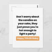 70. Geburtstagskarte Spaß Postkarte (Vorne/Hinten)