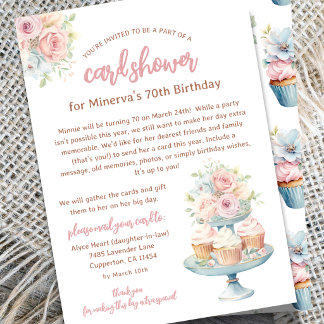 70. Geburtstagskarten-Shower per Post Einladung