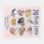 70. Geburtstagskorb Fleecedecke (Vorderseite (Horizontal))