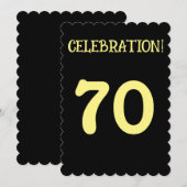 70. GEBURTSTAGSPARTEI - KUSTOM-Einladungen Einladung (Vorne/Hinten)