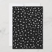 70. Geburtstagsparty - Black & Silver Einladung (Rückseite)