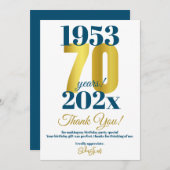 70. Geburtstagsparty Danke (Vorne/Hinten)