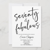 70. Geburtstagsparty Einladung (Vorderseite)