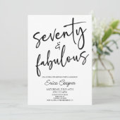70. Geburtstagsparty Einladung (Stehend Vorderseite)