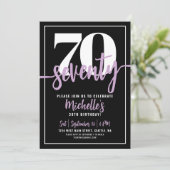 70. Geburtstagsparty Einladung (Stehend Vorderseite)
