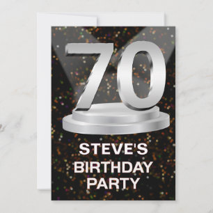 70. Geburtstagsparty Einladung einen Namen hinzufü