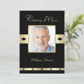 70. Geburtstagsparty Einladung Foto 70. (Stehend Vorderseite)