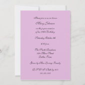 70. Geburtstagsparty Einladung Schöne Rose (Rückseite)