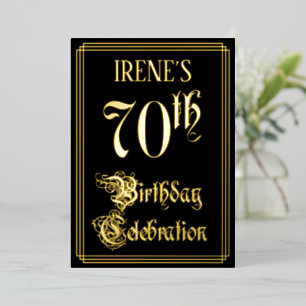 70. Geburtstagsparty - Extravagantes Drehbuch und  Folieneinladung