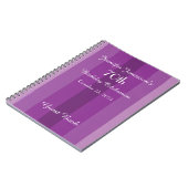 70. Geburtstagsparty Gästebuch Lila Notebook Notizblock (Linke Seite)