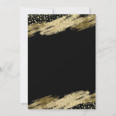 70. Geburtstagsparty Gold Black Einladung (Rückseite)
