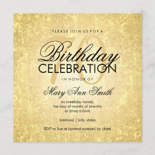 70. Geburtstagsparty Gold Foil Lounge Confetti Ste Einladung